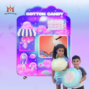 2023 Professional Full Automatic Cotton Candy Vending Machine Commercial Fairy Floss Machine Maker