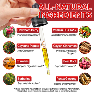 Gocce Liquide di Estratto di Pepe di Cayenna OneBotanical con Biancospino, Barbabietola, Curcuma, Vitamina I, <span class=keywords><strong>K2</strong></span> + D3 per Supportare il Metabolismo - Product Image 5