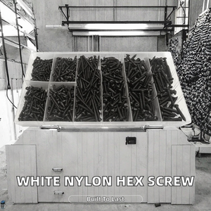 Tornillo espaciador hexagonal de rosca externa de nailon PA66 blanco, métrico M2-M5 DIN933, de una sola cabeza, clase 4, separador de piezas - Product Image 2