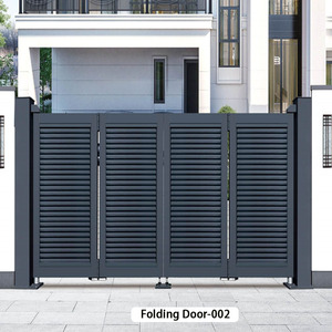 Stylish Modern Black Aluminum Garden Fence Gate Practical Horizontalslats Metal Design for Courtyards Hotels Hospitals - Product Image 6