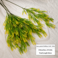 Branche de saule artificielle peinte or pour arrangement floral de mariage, verdure pour décoration de salle de mariage, style forêt, décoration de lieu événementiel