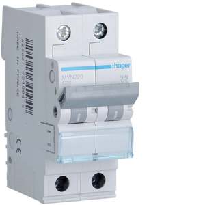 MYN220 Personalizzabile con Hagers MCB 4500A 2P curva C 20A 2 moduli - Product Image 1