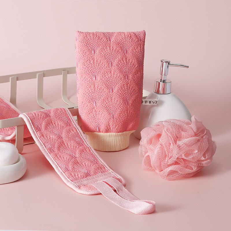 Ensemble de trois pièces de serviette de bain de sirène [rose]