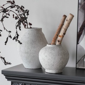 <span class=keywords><strong>Vase</strong></span> en <span class=keywords><strong>poterie</strong></span> rustique fait main de style chinois rétro pour l'arrangement floral - Product Image 3