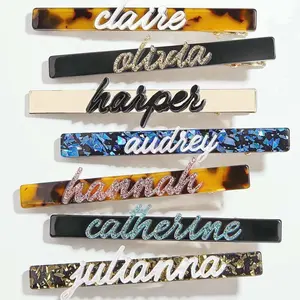 FREIES CUSTOM Ins schöne brief englisch worte Name platte haar bobby pin diy