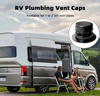 Bouchons d'aération pour camping-car, remorque, caravane – Capuchons de remplacement en plastique pour égouts de toit, compatibles avec les tuyaux de 1 à 2 3/8 pouces