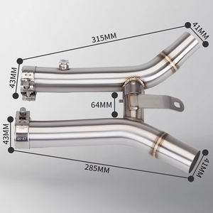 Tubo de Escape para Motocicleta, Conexión Lateral Izquierda y Derecha, Tubo de Enlace de 51 mm para Silenciador SUZUKI <span class=keywords><strong>Hayabusa</strong></span> GSX1300R GSXR1300 2008 - 2020 - Product Image 2