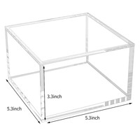 Boîte cube de rangement Vitrine de protection antirouille Boîte de présentation carrée transparente en acrylique avec couvercle