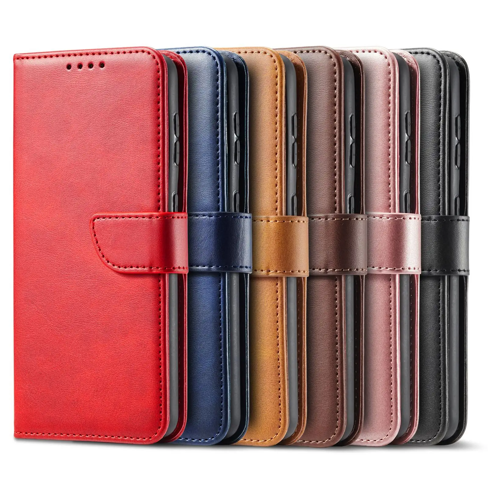 Three Card Slots Wallet Flip Leather Case For Samsung Galaxy S23 Plus S23 Ultra A04e A34 A54 M33 M53 A22 A42