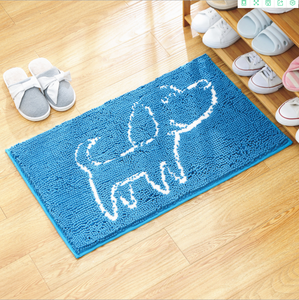 Paillassons d'intérieur, <span class=keywords><strong>paillasson</strong></span> <span class=keywords><strong>chien</strong></span> en chenille, tapis d'entrée lavable antidérapant pour chaussures boueuses et pattes de <span class=keywords><strong>chien</strong></span> - Product Image 3