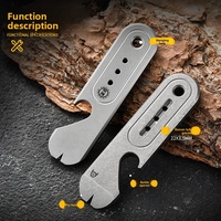 Mini-outil de levier en alliage de titane EDC, décapsuleur portable porte-clés, motif personnalisé, outil de poche extérieur, logo personnalisé