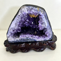 Grande géode d'améthyste naturelle brésilienne de haute qualité, ornement en cristal pour la décoration intérieure Feng Shui