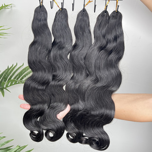 Extensions de cheveux humains ondulés au crochet, pré-séparées, effet plume - Product Image 3