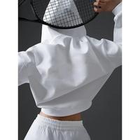 Ensemble décontracté deux pièces personnalisé pour femme – Survêtement molletonné ample avec sweat à capuche et short – Tenue de sport et de détente