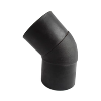 Coude à 45 degrés en PEHD haute densité à fusion bout à bout |   Raccords de tuyauterie DN63-DN800 pour l'alimentation en eau, résistants à la corrosion et étanches