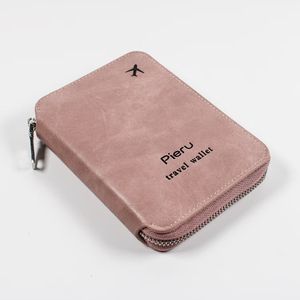 Porte-passeport personnalisé en gros, élégant, avec fermeture éclair, en cuir PU, protection RFID, pour voyage, famille, et cartes - Product Image 5