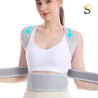 Correcteur de posture réglable SHILION, soutien dorsal respirant, ceinture d'épaule légère en spandex et nylon pour usage quotidien