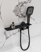 Mode Chrome Affichage Numérique Thermostatique Piano Clé De Poche En Laiton Baignoires Douche Robinet Ensemble Exposé Douche Ensemble