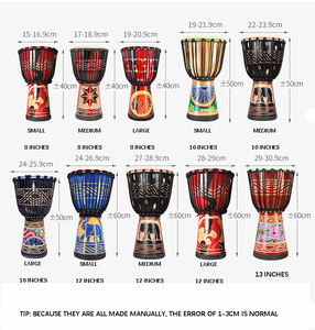 Tambor de mano de alta calidad <span class=keywords><strong>Djembe</strong></span> tallado a mano para principiantes y adultos Tambor africano de piel de cabra - Product Image 2