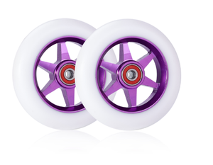 Bajo precio 88A Core 100mm 120mm Pro Stunt <span class=keywords><strong>Scooter</strong></span> Ruedas Negro sobre cromo pulido PU Material <span class=keywords><strong>MGP</strong></span> Kick Extreme Scooters - Product Image 5