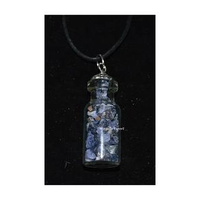 Pendentifs avec bouteille de puces Lapis-Lazuli, pierres précieuses, collier, vente en gros, pièces - Product Image 5