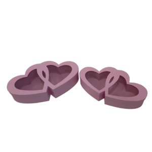 Spot (anpassbar) Hochwertige Doppelherz-Blumen <span class=keywords><strong>box</strong></span> <span class=keywords><strong>2</strong></span>-teilige Sets PVC-Fenster Herz-Geschenk <span class=keywords><strong>box</strong></span> Verpackungs <span class=keywords><strong>box</strong></span> zum Valentinstag - Product Image 4