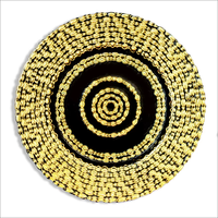 Decoratieve bruiloft fruit schaal gekleurd 13 inch gouden ronde glazen charger plate voor bruiloft decoratie elegant voor evenement feest