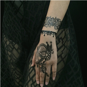 YHB sexe corps main <span class=keywords><strong>tatouage</strong></span> autocollant kits dentelle noire sexy tatouages art autocollant étanche <span class=keywords><strong>tatouage</strong></span> film e commerce en gros - Product Image 6