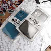 Boîte d'emballage rectangulaire en plastique PVC avec logo personnalisé KM-BX35 pour les étuis de téléphone portable et les accessoires électroniques grand public