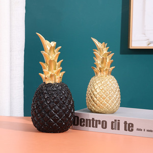 Décoration Moderne en Résine Ananas Noir et Or pour la Maison, le Salon, le Meuble TV, Petite Décoration Artisanale - Product Image 6