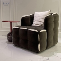 Meja sudut marmer bertautan coklat impor Modern dengan dasar krom untuk dekorasi rumah atau Hotel aksen furnitur ruang tamu
