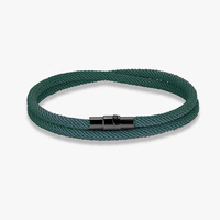 Bracelets de couple minimalistes en corde milanaise tressée à double couche avec fermoir métallique, bijoux d'amitié, cadeaux, bracelets colorés