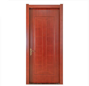 باب مركب عصري بقشرة طبيعية من خشب الأوكومي/البلوط وحشو داخلي بشكل قرص العسل للأبواب المنزلية المسطحة - Product Image 1