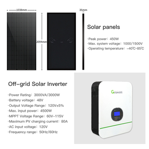 ระบบพลังงานแสงอาทิตย์สำหรับบ้านแบบออฟกริด 10000W 3000W 5000W 5KW 8KW 10KW SPF 5000 10000w ระบบโซลาร์เซลล์ SPF 5000 - Product Image 2