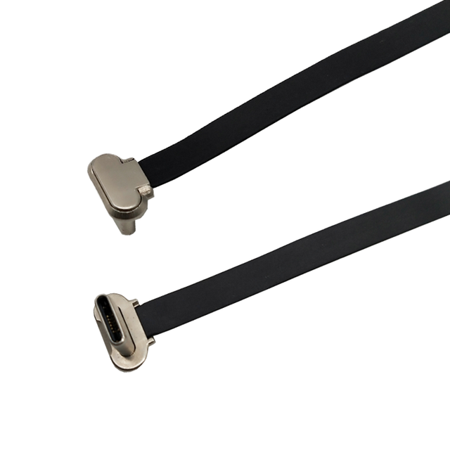 Custom Length FPC Flexible Flat Cable USB Type-C Short Right Angle Charging Data Cable for Mobile Phone Power Bank PCB