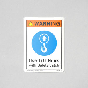 Autocollant adhésif de signalisation de sécurité pour crochet de levage, équipement de levage de grue, sécurité industrielle, imperméable, anti-rayures - Product Image 4