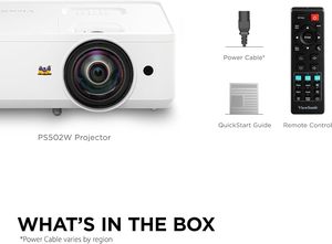 <span class=keywords><strong>Viewsonic</strong></span> PS502W 4000 Lumens WXGA Ngắn Ném Chiếu Với HDMI Và USB Loại Một Kết Nối Cho Kinh Doanh Và Giáo Dục - Product Image 6