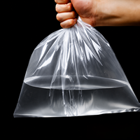 Sacs d'emballage alimentaire jetables en PE transparent thermosoudés sur trois côtés, multi-tailles pour un usage général de stockage