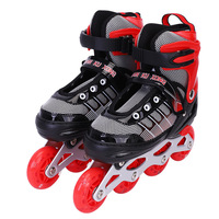 Patins à roulettes lumineux pour enfants, garçons et filles, 3-12 ans, roues simples en PU/caoutchouc, coque en tissu PU