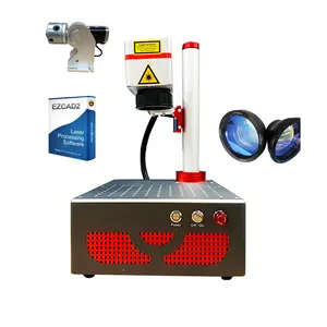 Hot selling portable mini 20w 30w 50w fiber laser engraver for metal making machine ready shipment