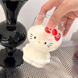 Tazza in Vetro Borosilicato a Strato Singolo con Disegno di Gatto, per Caffè, Colazione, Latte, Resistente alle Alte Temperature - Product Image 2