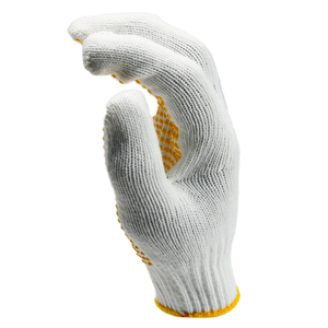 Guanti da lavoro in maglia di cotone punteggiato in Pvc rivestiti con punti in Pvc sulla protezione delle mani sul palmo sul lavoro - Product Image 6