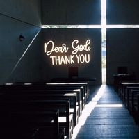 Sevgili tanrı teşekkür ederim Neon burcu LED akrilik ofis masası ev yatak odası oturma odası çalışma odası için kilise İlham dekor