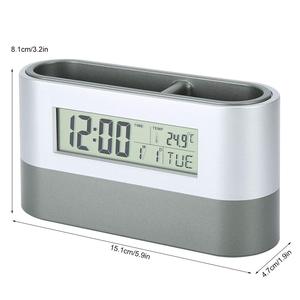 Creative Multifunctional Office Pen Holder <b>Digital</b> Display Electronic <b>Clock</b> with Temperature and Humidity for Living Room Use - Product Image 2