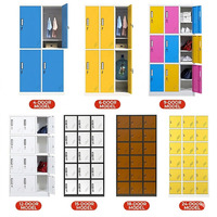 Armoire vestiaire en acier 15 compartiments, tôle métallique épaisse, anti-vibration avec serrure pour installations publiques, gymnases, écoles, personnel et stockage de marchandises