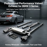 Échappement Catback Haut de Gamme BMW Série 3 G20 330i 325i B48 2020-2025 Valvetronic SS304 Silencieux Électrique à Quatre Sorties