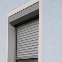 Fabricant de fenêtres à volets roulants en aluminium Fenêtre à volets roulants électriques en aluminium avec une largeur de lamelles de 55 mm