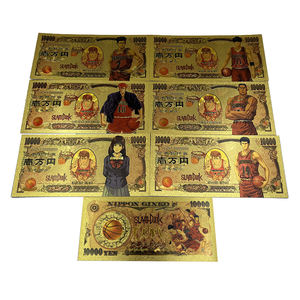 Envío gratis Japón 10000 yenes Anime Manga <span class=keywords><strong>SlamDunk</strong></span> plástico 24K hoja de oro billete - Product Image 1