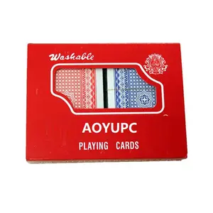 AYPC Top Sales Custom plastica impermeabile classico gioco di carte da tavolo gioco di plastica gioco di carte da Poker doppio mazzo Set