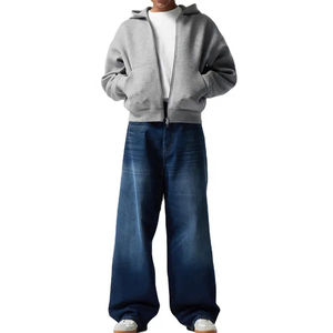 उच्च गुणवत्ता वाले निर्माताओं ने कंधे की लक्जरी भारी वजन वाले फ्रेंच टेरी ओवरसाइज 500gism जिप में पुरुषों की बोक्सी हुडी - Product Image 4